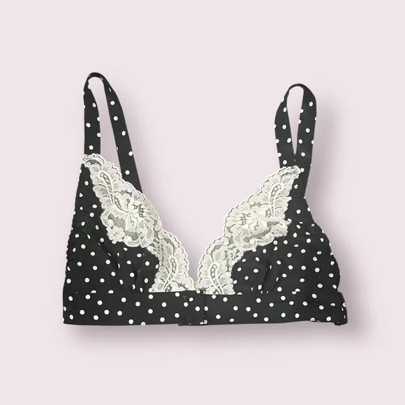 Vintage Victoria’s Secret 1980s Polka Dot Lace 3-Piece Set Robe Shorts Bra Small - Picture 5 of 16